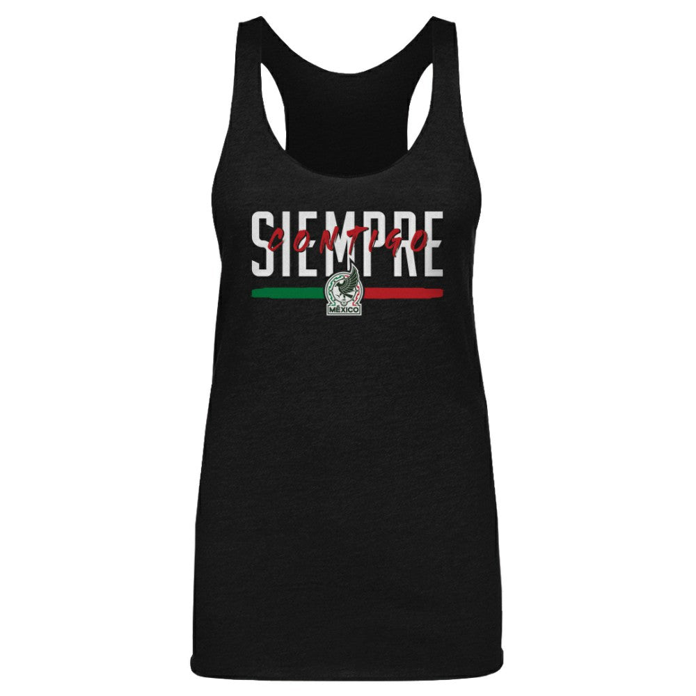 Mexico National Team 500 Level Women's Siempre Contigo Tri-Blend Tank Top - Black discount
