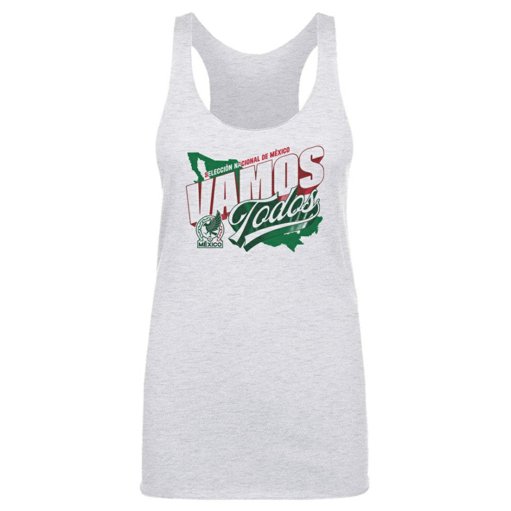 Mexico National Team 500 Level Women's Vamos Todos Country Tri-Blend Tank Top - Gray shop