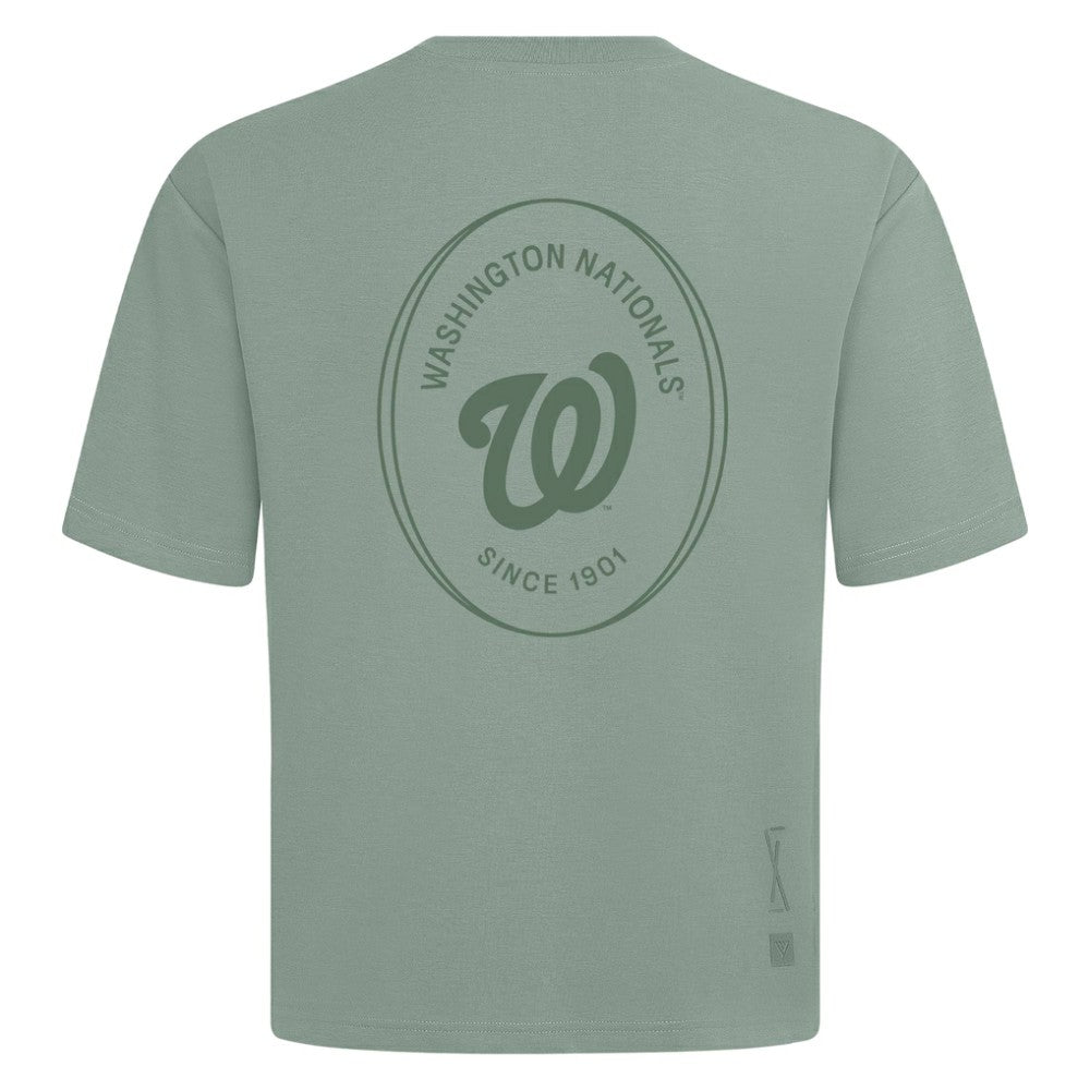 Washington Nationals Levelwear Register Oversized Luxe Signature Knit T-Shirt - Green