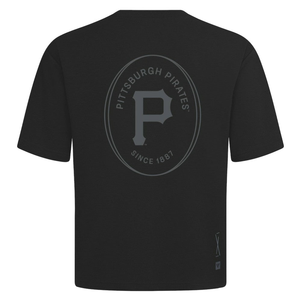 Pittsburgh Pirates Levelwear Register Oversized Luxe Signature Knit T-Shirt - Black