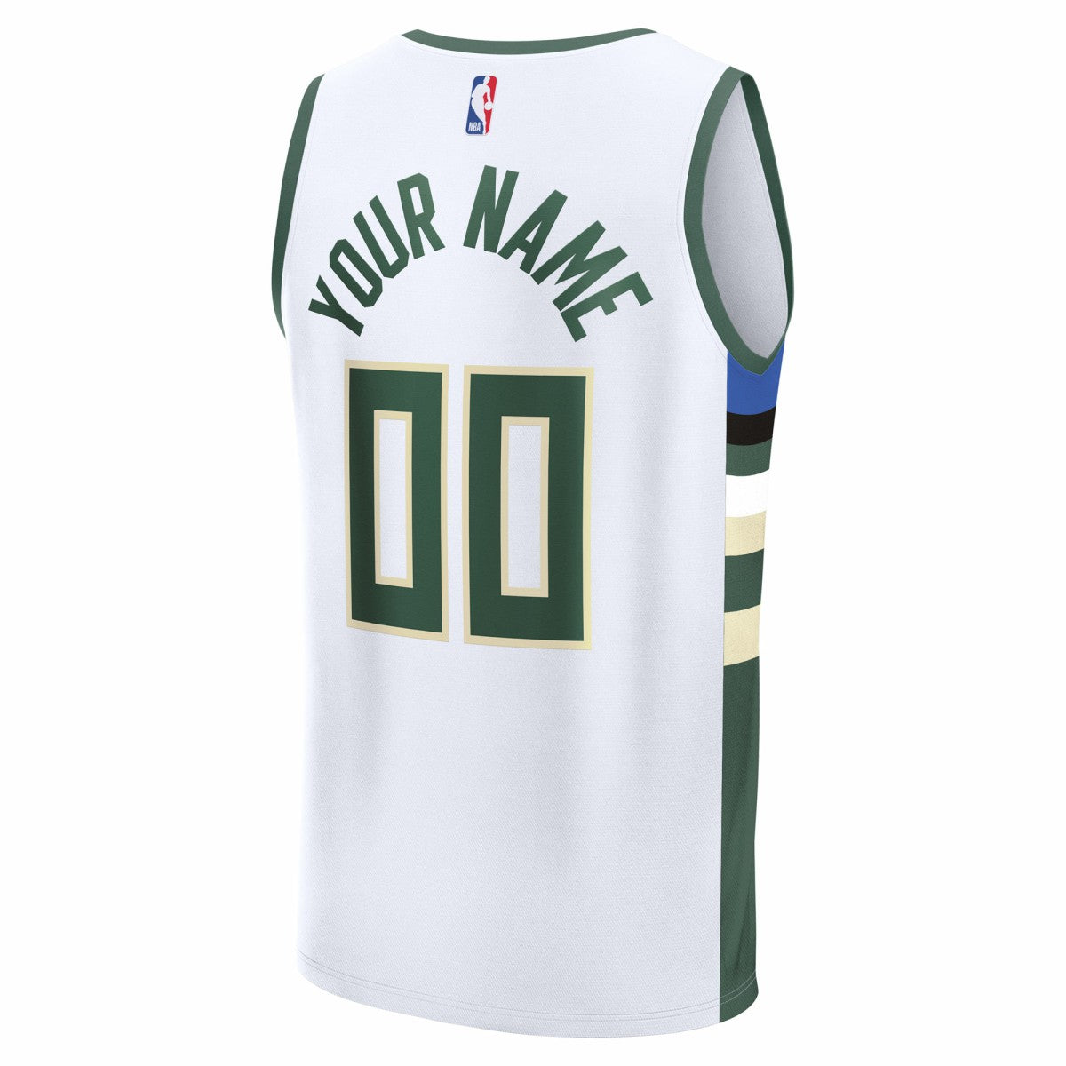 Milwaukee Bucks Fast Break Custom Jersey - Association Edition - White | Fanatics outlet