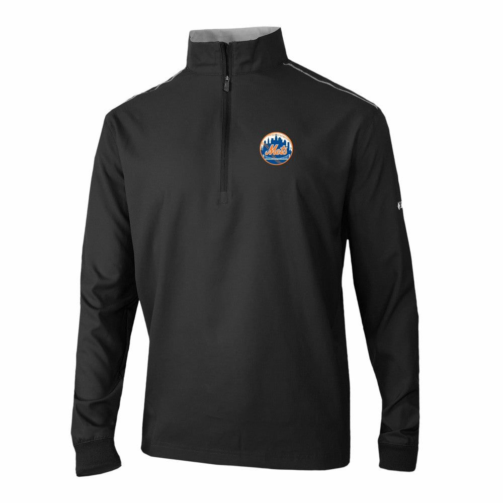 New York Mets Omni-Wick Bogey's Paradise Quarter-Zip Pullover - Black | Columbia