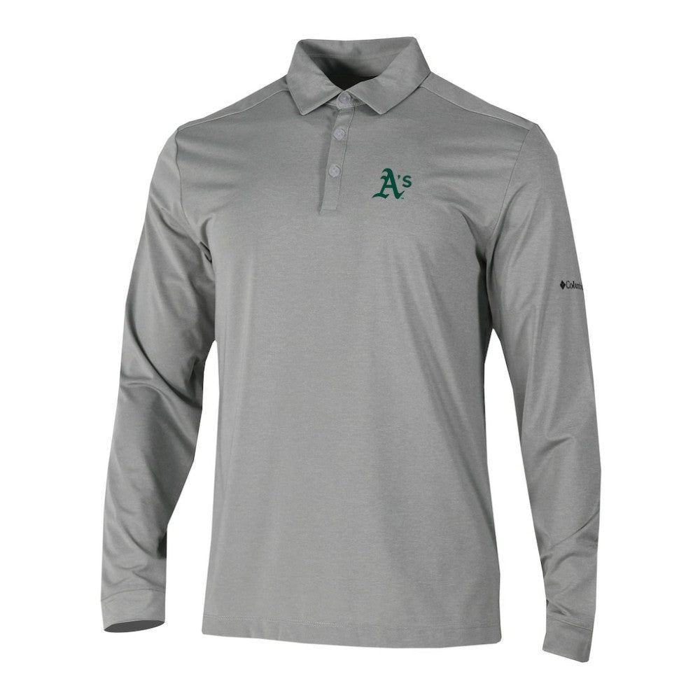 Athletics Omni-Wick Pin High Long Sleeve Polo - Gray | Columbia