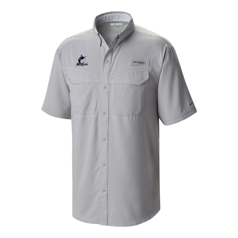 Miami Marlins Omni-Wick Low Drag Offshore Button-Up Shirt - Gray | Columbia