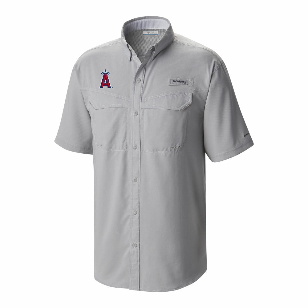 Los Angeles Angels Omni-Wick Low Drag Offshore Button-Up Shirt - Gray | Columbia