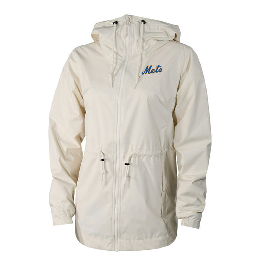 New York Mets Women's Lily Park Full-Zip Rain Jacket - Cream | Columbia