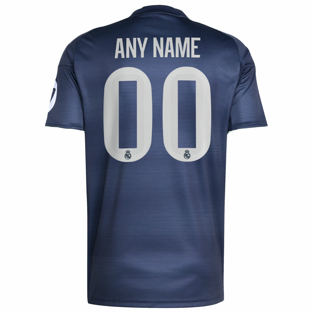 Real Madrid 2025/26 Away Replica Custom Jersey - Blue | Adidas discount
