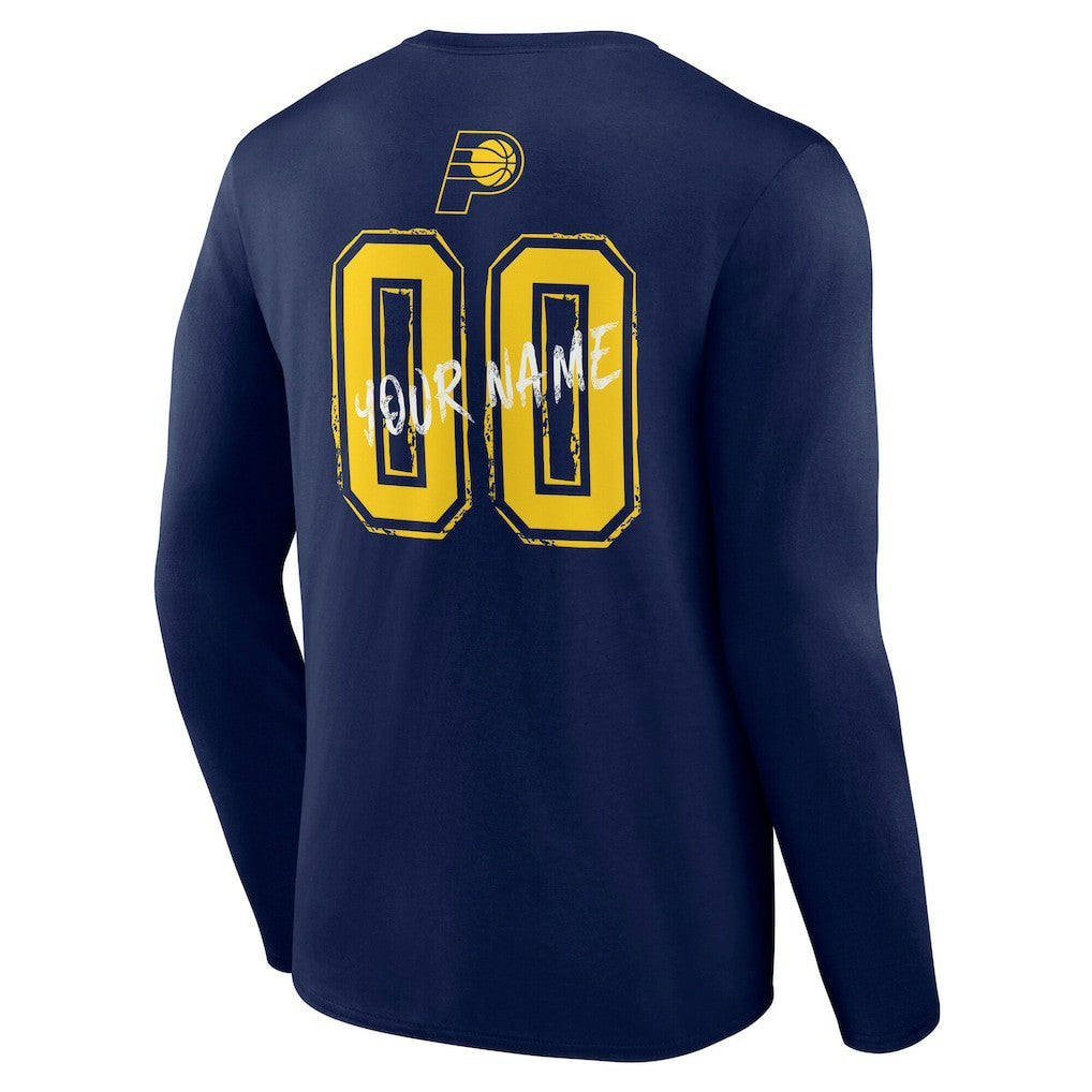 Indiana Pacers Hustle Custom Long Sleeve T-Shirt - Navy discount