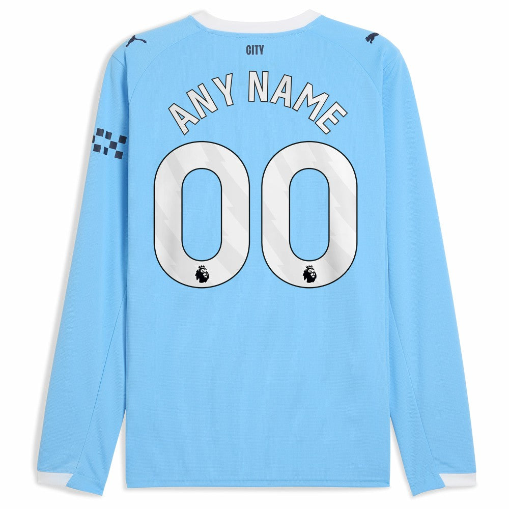 Manchester City 2025/26 Home Replica Long Sleeve Custom Jersey - Sky Blue | Puma sale