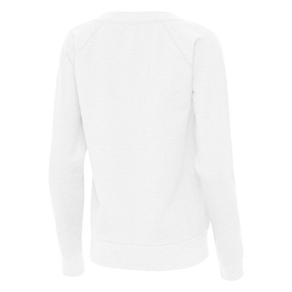 Athletics Antigua Women's Varsity Tri-Blend V-Neck Long Sleeve T-Shirt - White