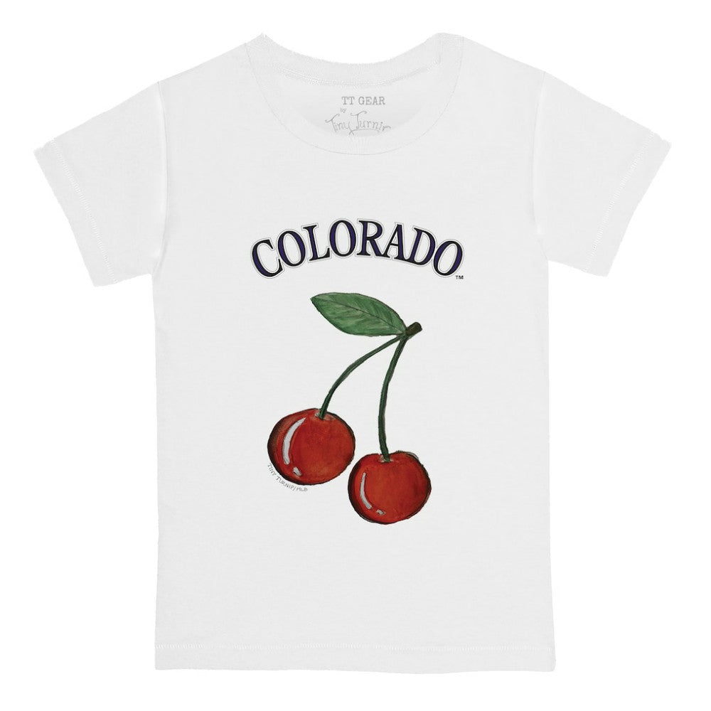Colorado Rockies Tiny Turnip Youth Cherries T-Shirt - White
