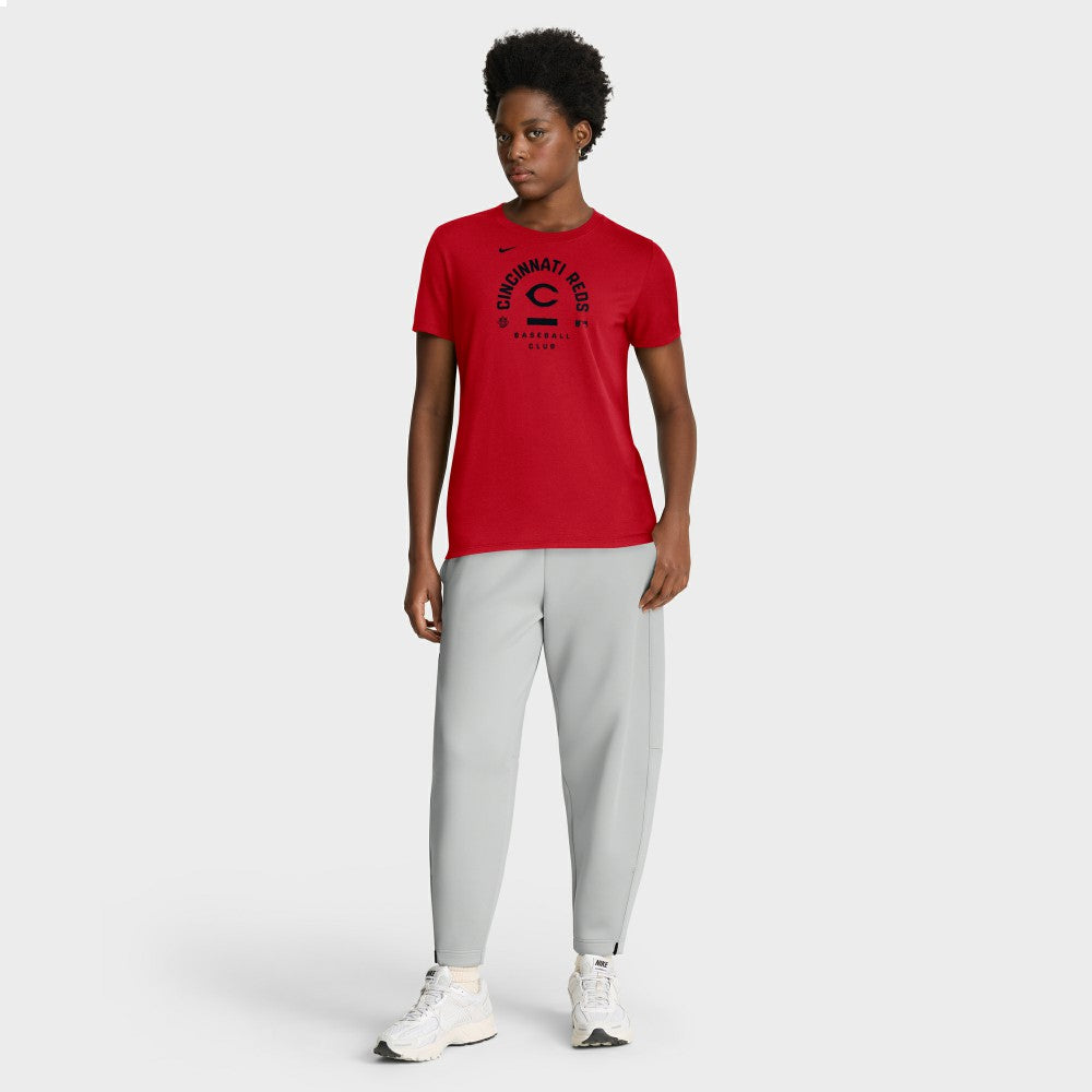Cincinnati Reds Women's Authentic Collection Early Work Tri-Blend Dri-FIT T-Shirt - Red | Nike
