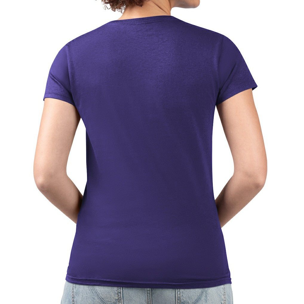 Minnesota Vikings G-III 4Her by Carl Banks Women's Super-Slim Fit Lightweight Pinstripe Circle V-Neck T-Shirt - Purple on sale