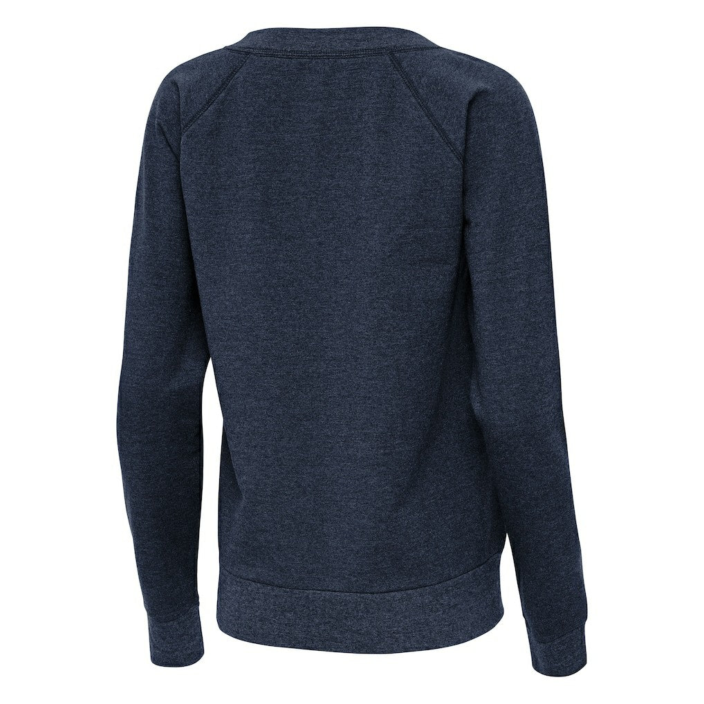 New England Patriots Antigua Women's Varsity Tri-Blend V-Neck Long Sleeve T-Shirt - Heather Navy sale