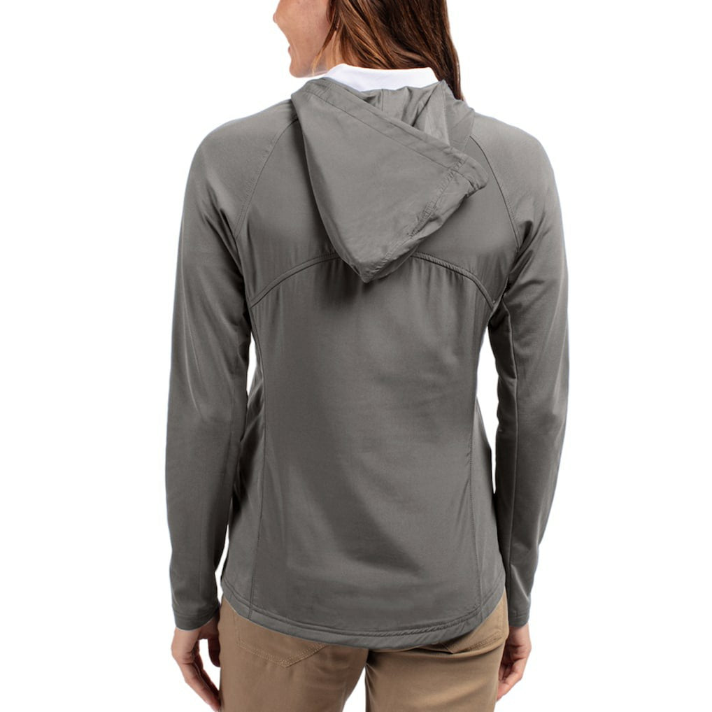 Indianapolis Colts Cutter & Buck Women's Adapt Eco Knit Hybrid Recycled Raglan Full-Zip Hoodie Jacket - Gray sale