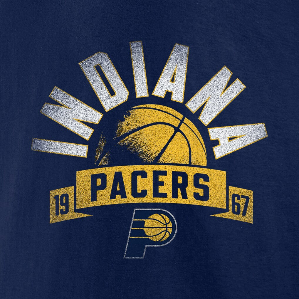 Indiana Pacers Women's '90s Graphic V-Neck T-Shirt - Navy on sale