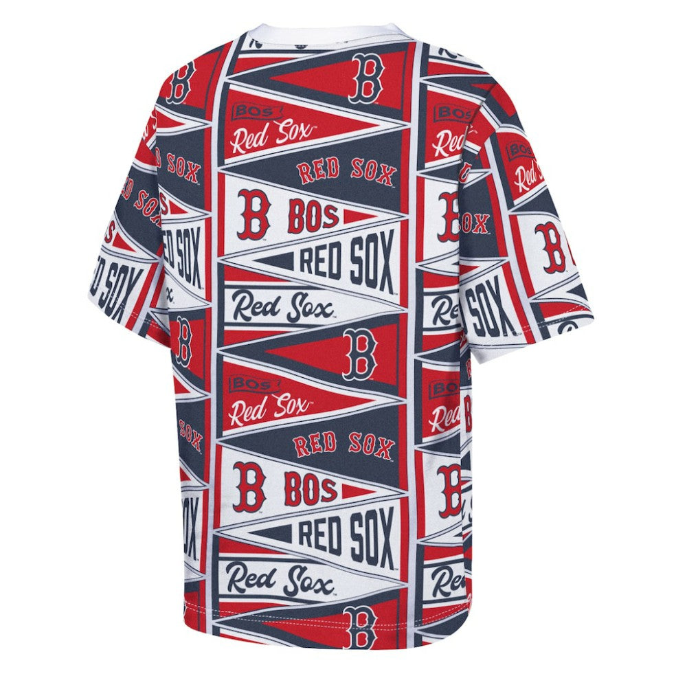 Boston Red Sox Outerstuff Youth All-Over Pennant T-Shirt - Red