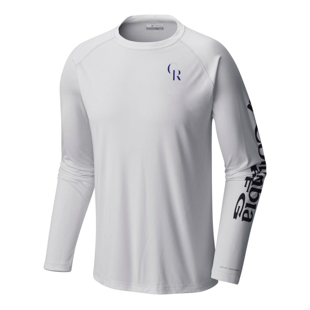 Colorado Rockies Terminal Tackle Long Sleeve Shirt - White | Columbia