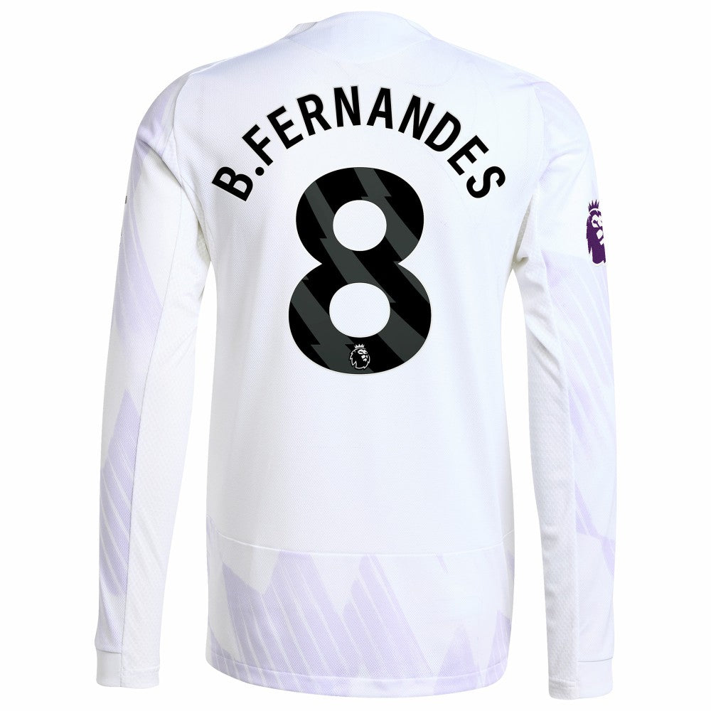 Bruno Fernandes Manchester United 2025/26 Away Long Sleeve Player Jersey - White | Adidas outlet