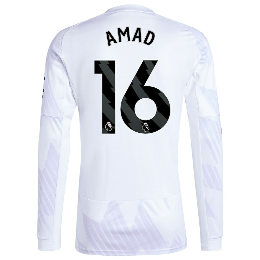 Amad Diallo Manchester United 2025/26 Away Replica Long Sleeve Player Jersey - White | Adidas outlet