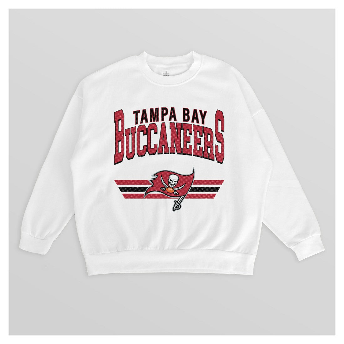 Tampa Bay Buccaneers Gameday Couture Women's Swift Strike Premium Oversized Fleece Pullover Sweatshirt - White for sale