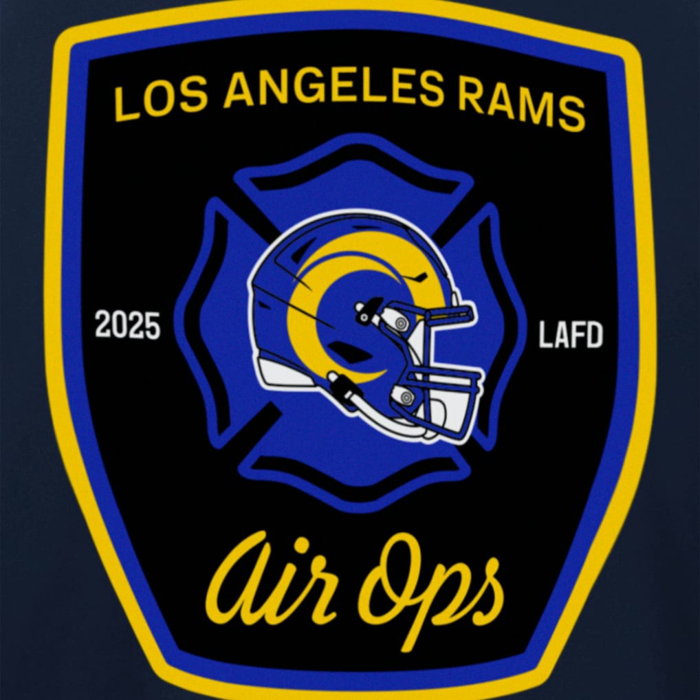 Los Angeles Rams x LAFD New Era Air Ops T-Shirt - Navy sale