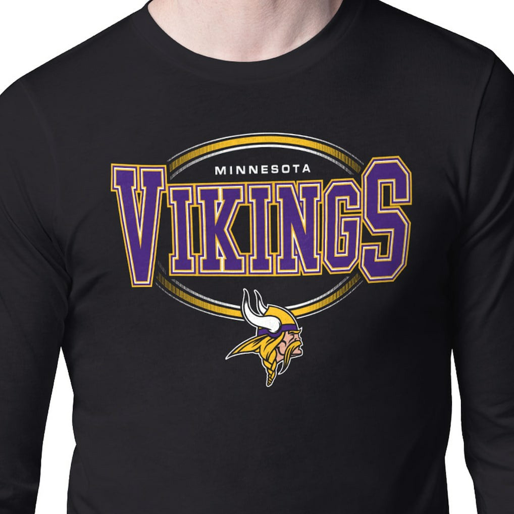 Minnesota Vikings Starter Team Track Graphic Long Sleeve T-Shirt - Black for sale