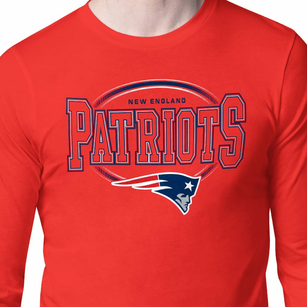 New England Patriots Starter Team Track Graphic Long Sleeve T-Shirt - Red discount