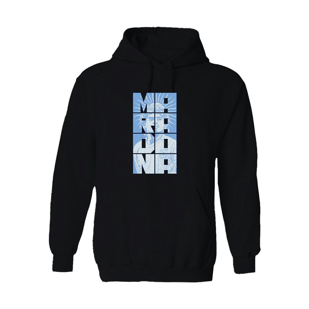 Diego Maradona Argentina National Team Vive La Fete Portrait Hoodie - Black cheap