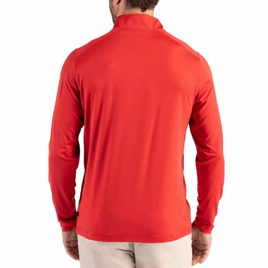 Tampa Bay Buccaneers Cutter & Buck Coastline Epic Comfort Recycled Quarter-Zip Pullover - Red for sale