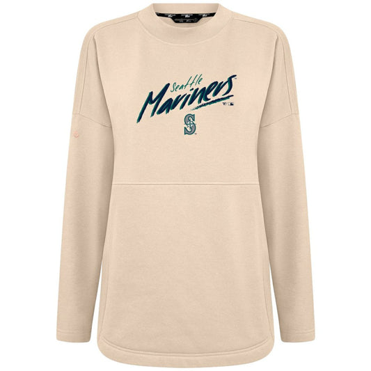 Seattle Mariners Levelwear Women's Oversized Beaudry Sizzle Top - Khaki