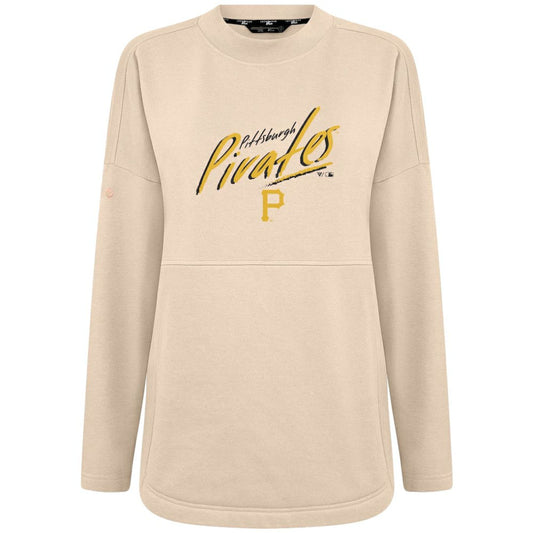 Pittsburgh Pirates Levelwear Women's Oversized Beaudry Sizzle Top - Khaki