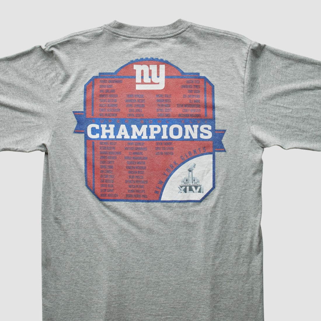 New York Giants Reebok 2012 T-Shirt - Gray Vintage sale