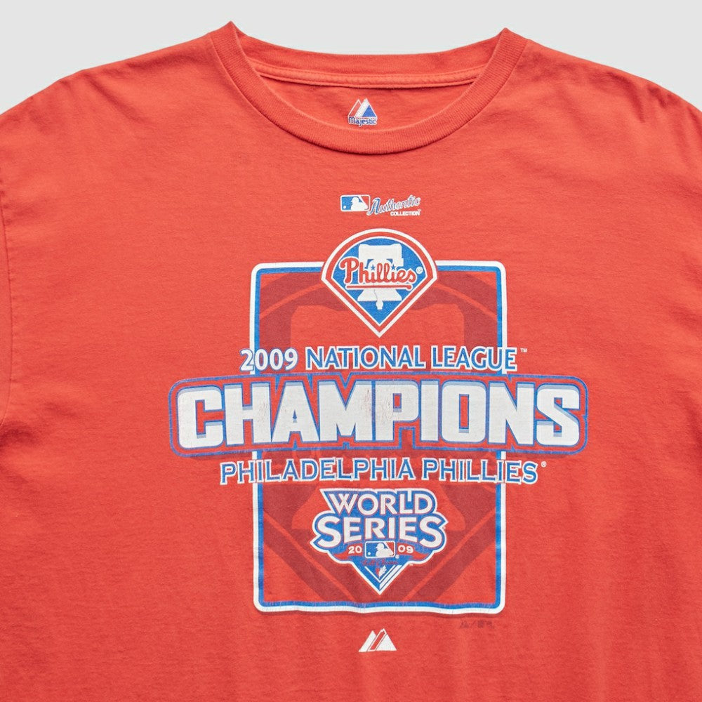Philadelphia Phillies Majestic 2009 T-Shirt - Red Vintage