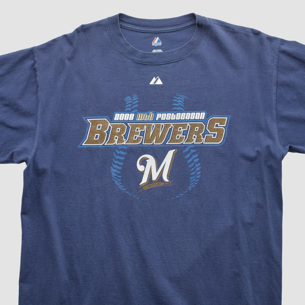 Milwaukee Brewers 2008 T-Shirt - Navy Vintage