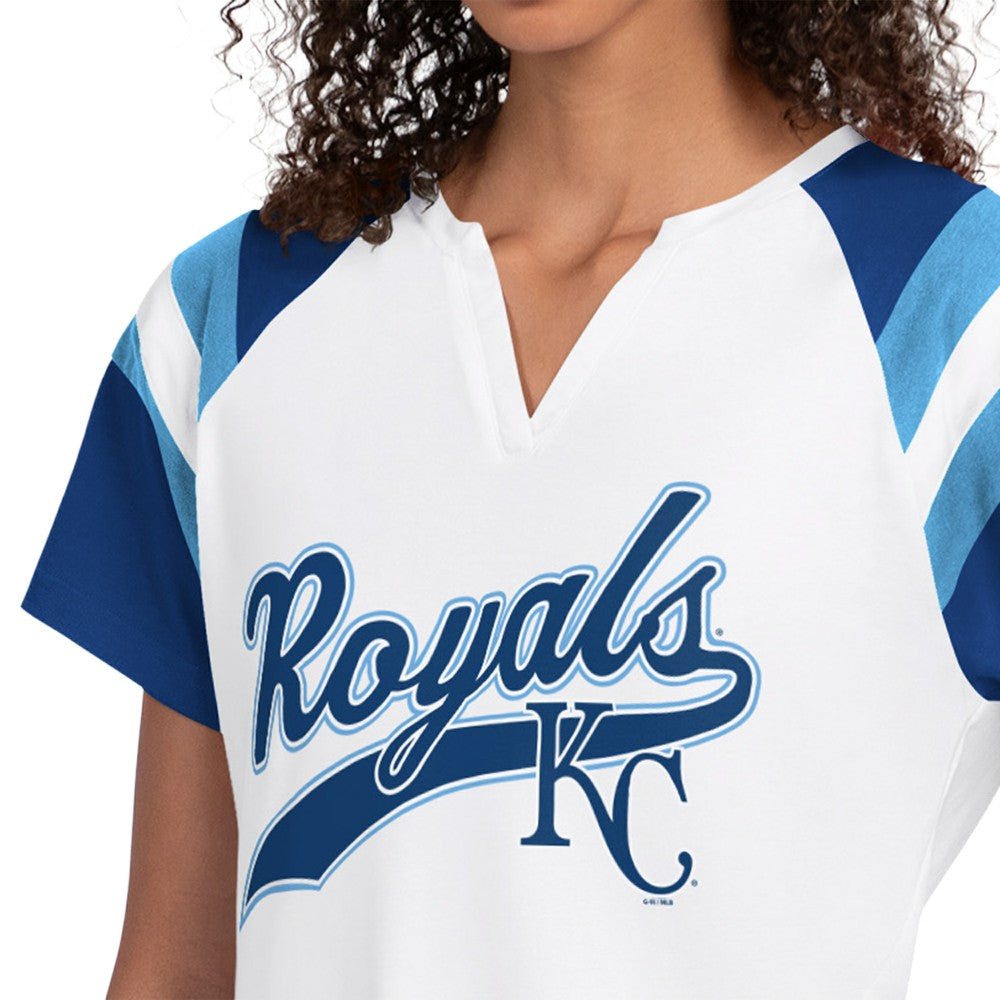 Kansas City Royals Starter Women's Game On Notch Neck T-Shirt - White