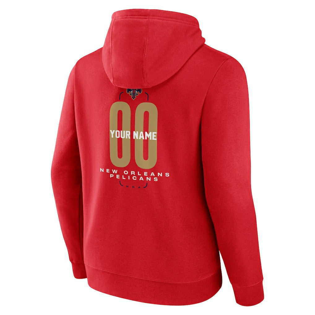 New Orleans Pelicans Center Court Name & Number Custom Hoodie - Red cheap