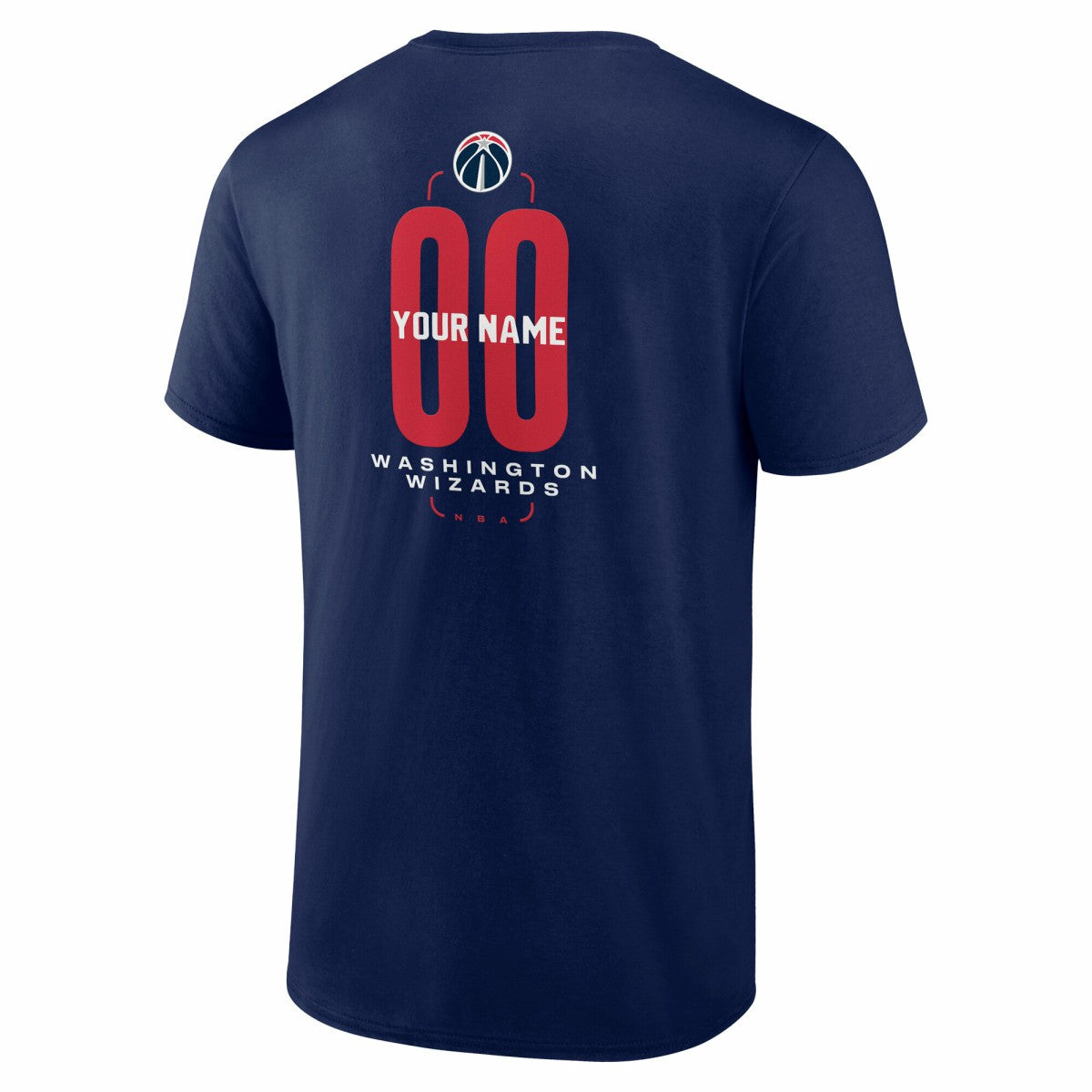 Washington Wizards Center Court Name & Number Custom T-Shirt - Navy on sale