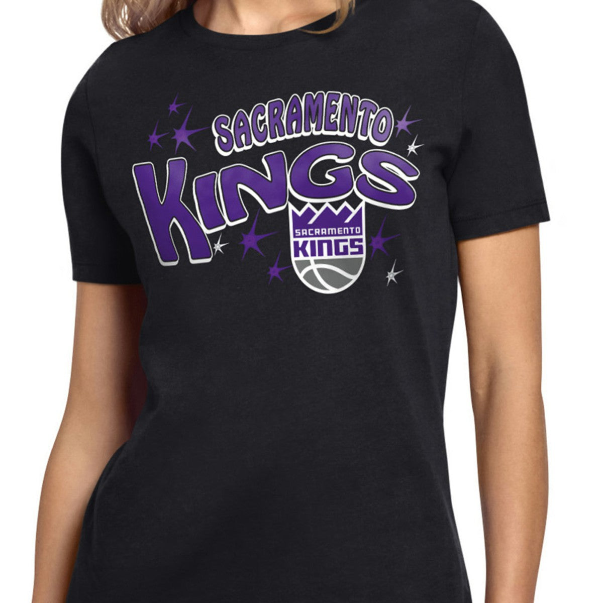 Sacramento Kings Starter Women's Fireworks T-Shirt - Black discount