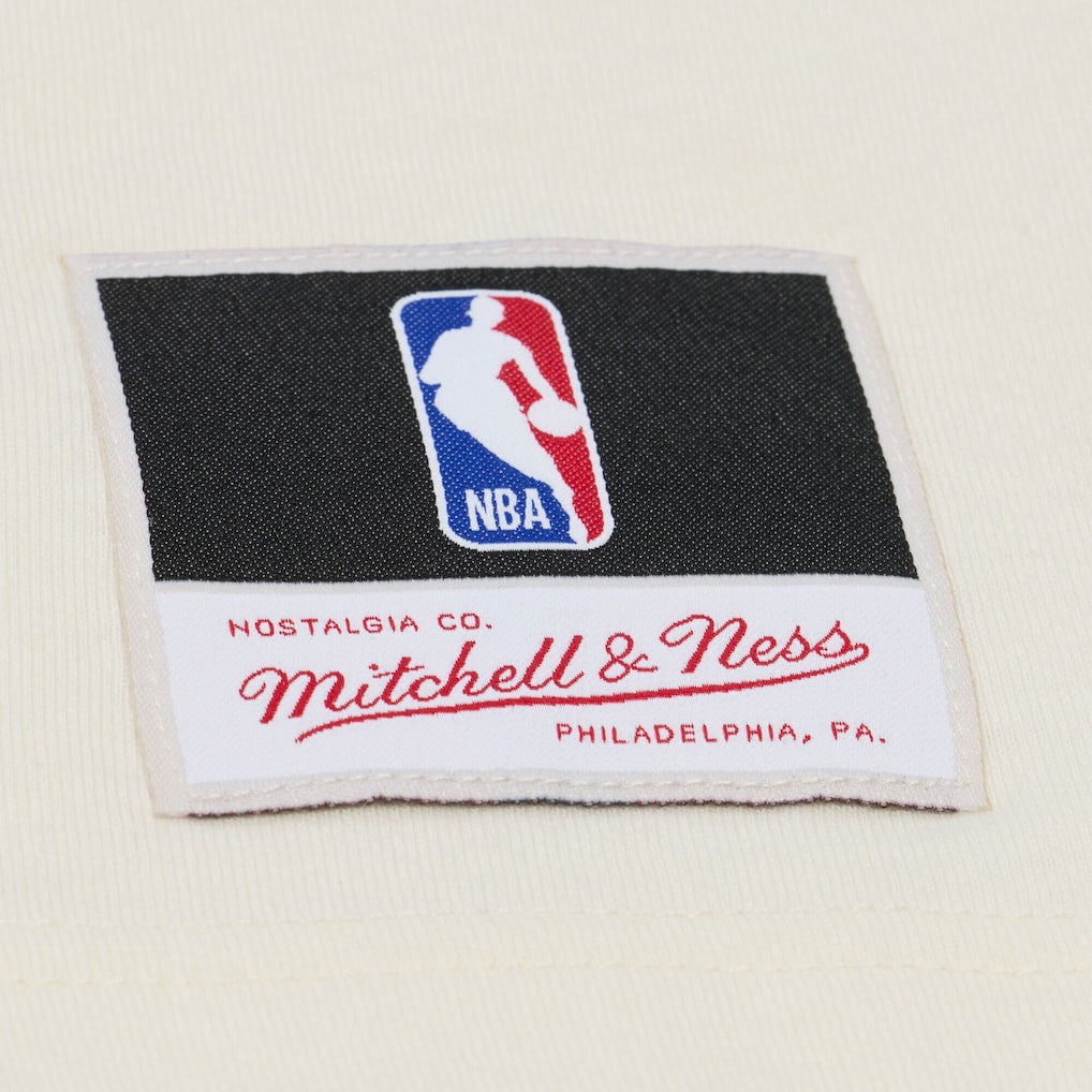 New York Knicks Hardwood Classics Chainstitch Premium T-Shirt - Cream | Mitchell & Ness online