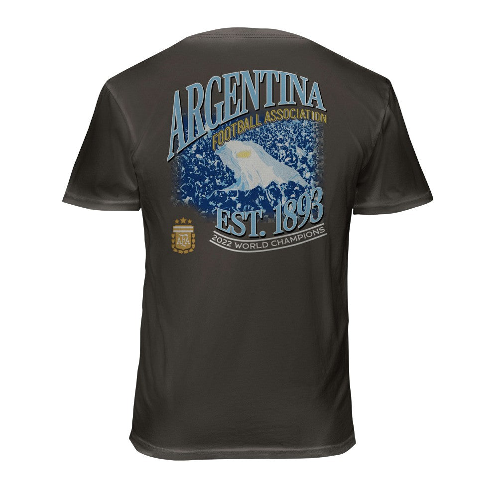 Argentina National Team 1863FC Wordmark Cotton T-Shirt - Gray shop