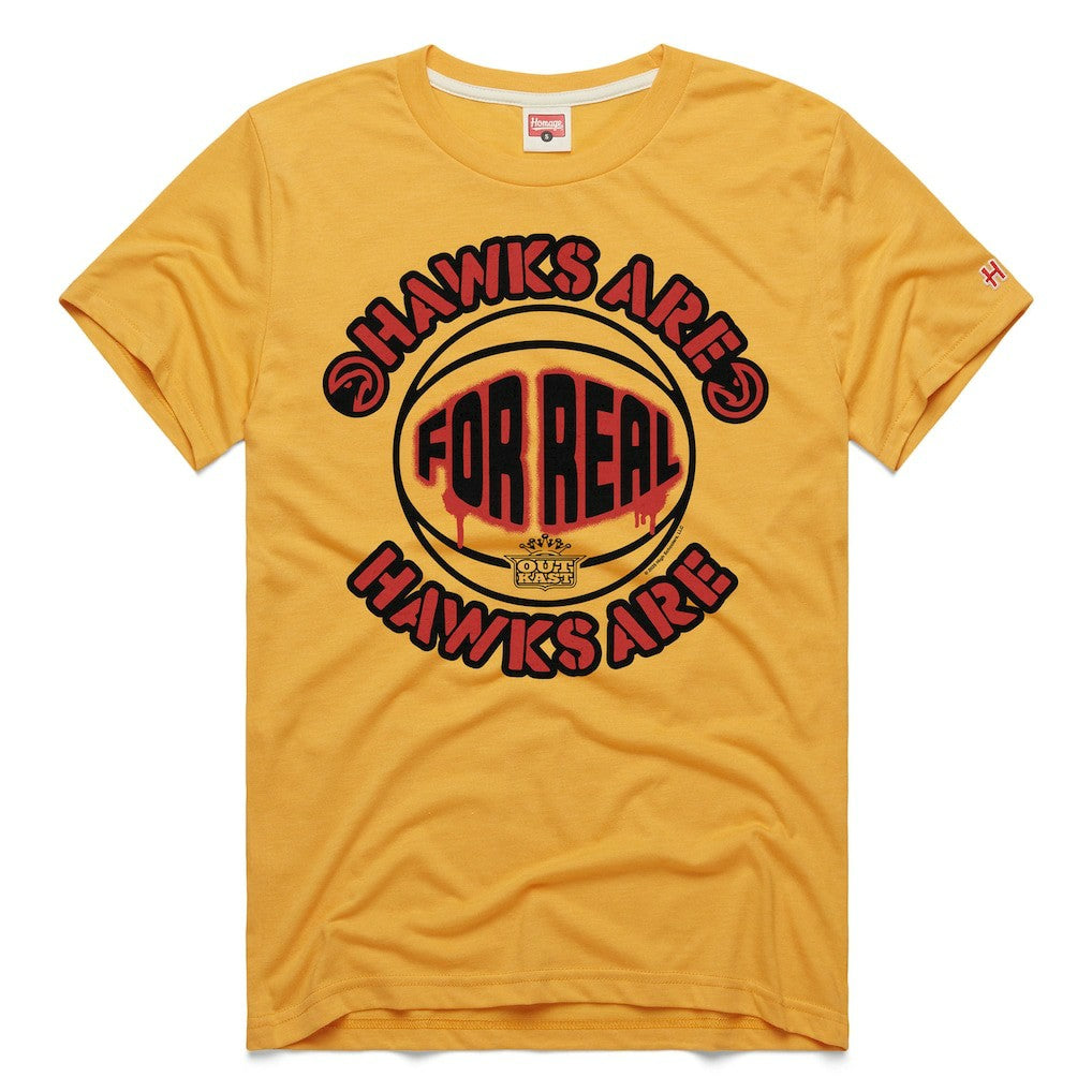 Atlanta Hawks x OutKast Homage Unisex For Real Tri-Blend T-Shirt - Gold discount