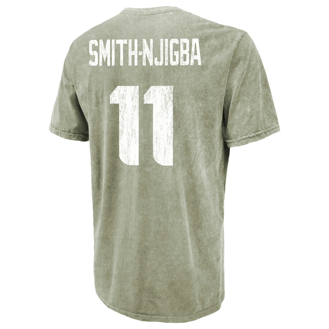 Jaxon Smith-Njigba Seattle Seahawks Majestic Threads Mineral Wash Name & Number T-Shirt - Moss Green sale