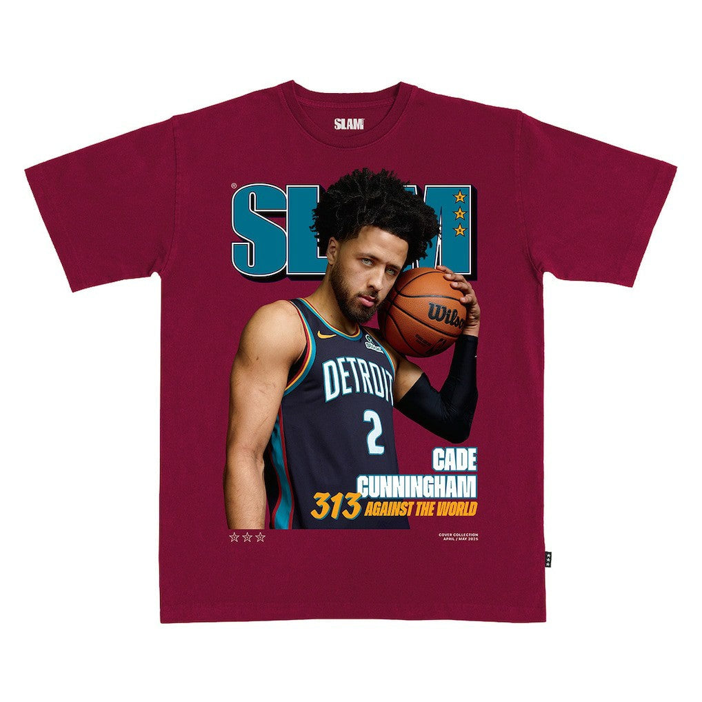 Cade Cunningham Detroit Pistons SLAM Unisex Cover T-Shirt sale - Maroon outlet