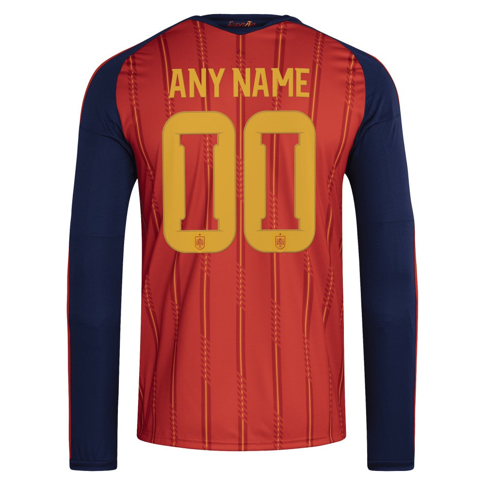 Spain National Team FIFA x World Cup 2026 Home Replica Long Sleeve Custom Jersey - Red | Adidas on sale