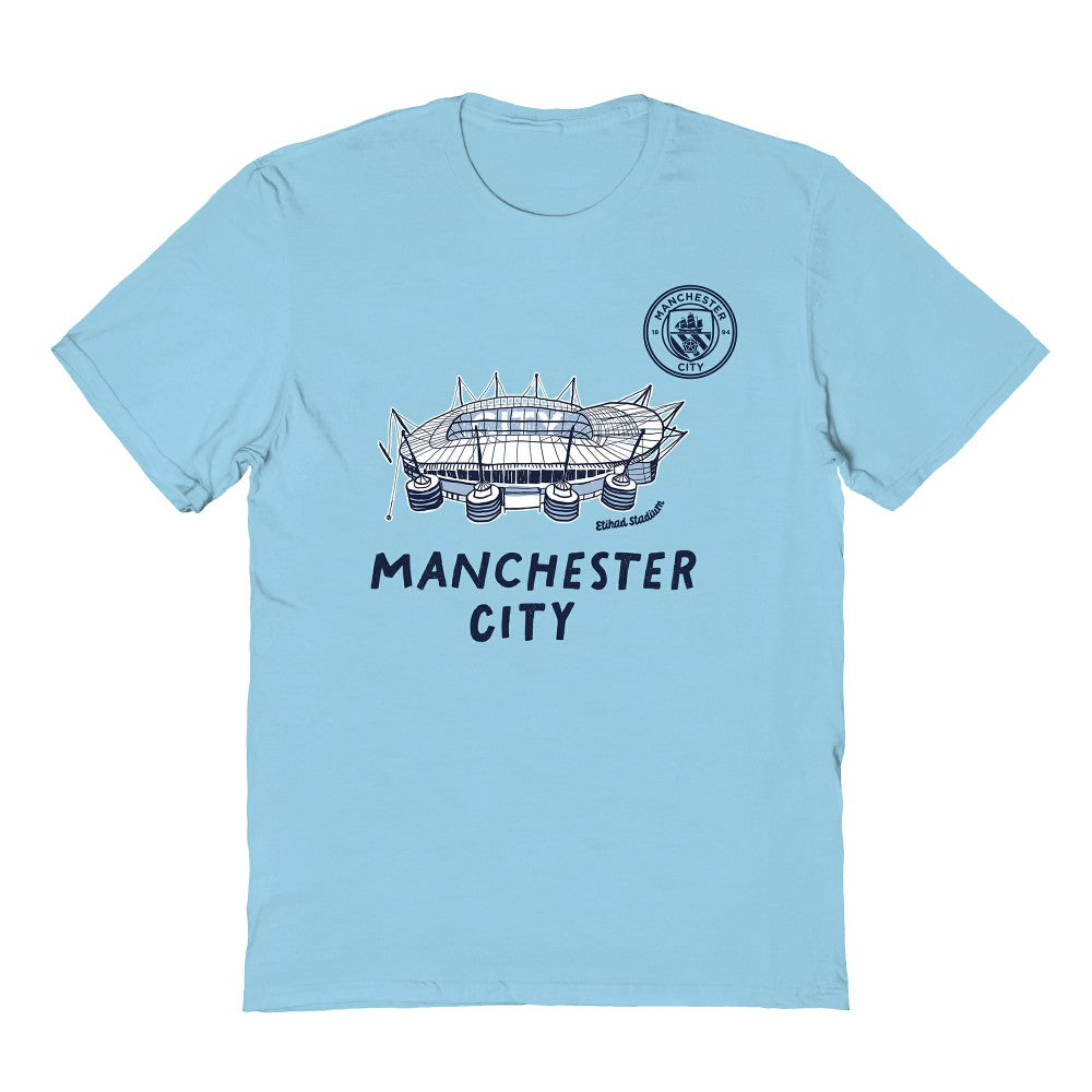Manchester City Vive La Fete Youth Chilena Style T-Shirt - Light Blue cheap