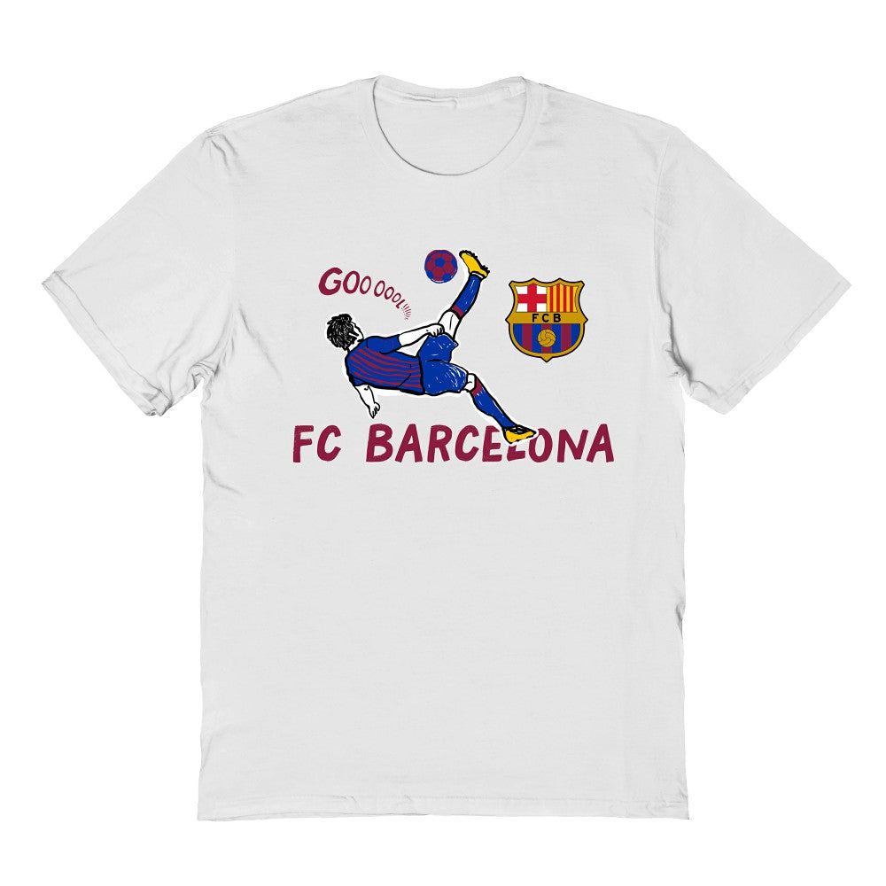 Barcelona Vive La Fete Youth Chilena Style T-Shirt - White sale