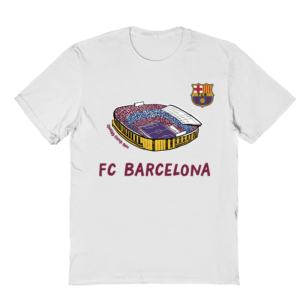 Barcelona Vive La Fete Youth Chilena Style T-Shirt - White shop