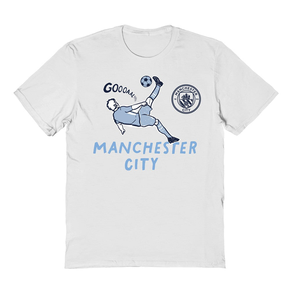 Manchester City Vive La Fete Youth Chilena Style T-Shirt - White online