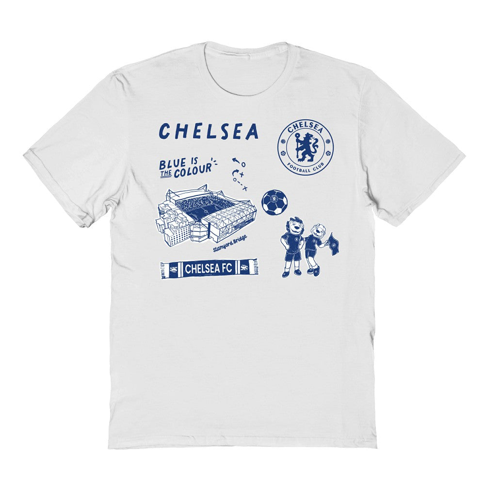 Chelsea Vive La Fete Youth Impressions Icons T-Shirt - White cheap